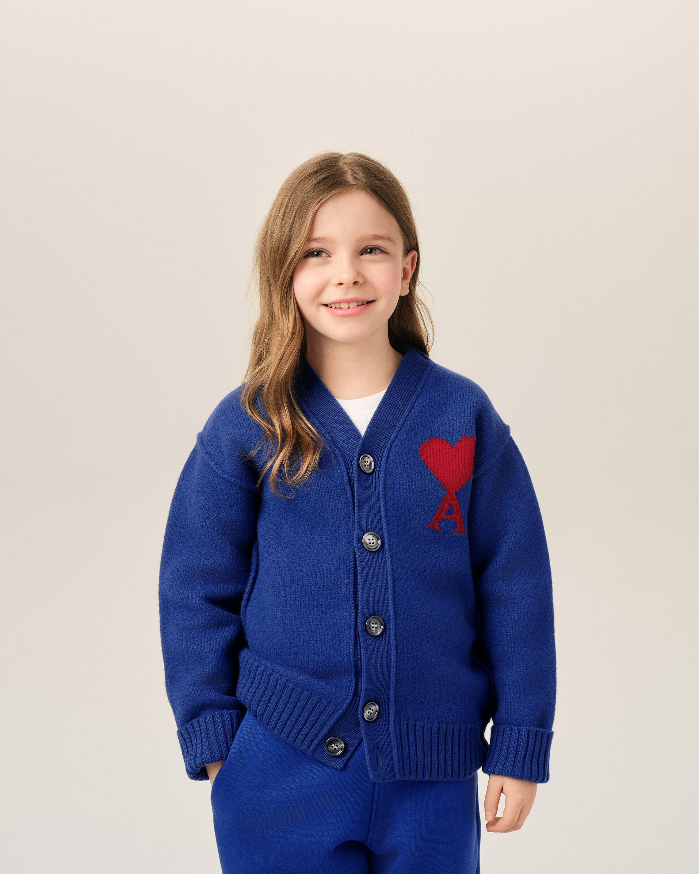 Cardigan bleu en laine Ami de Coeur - 6