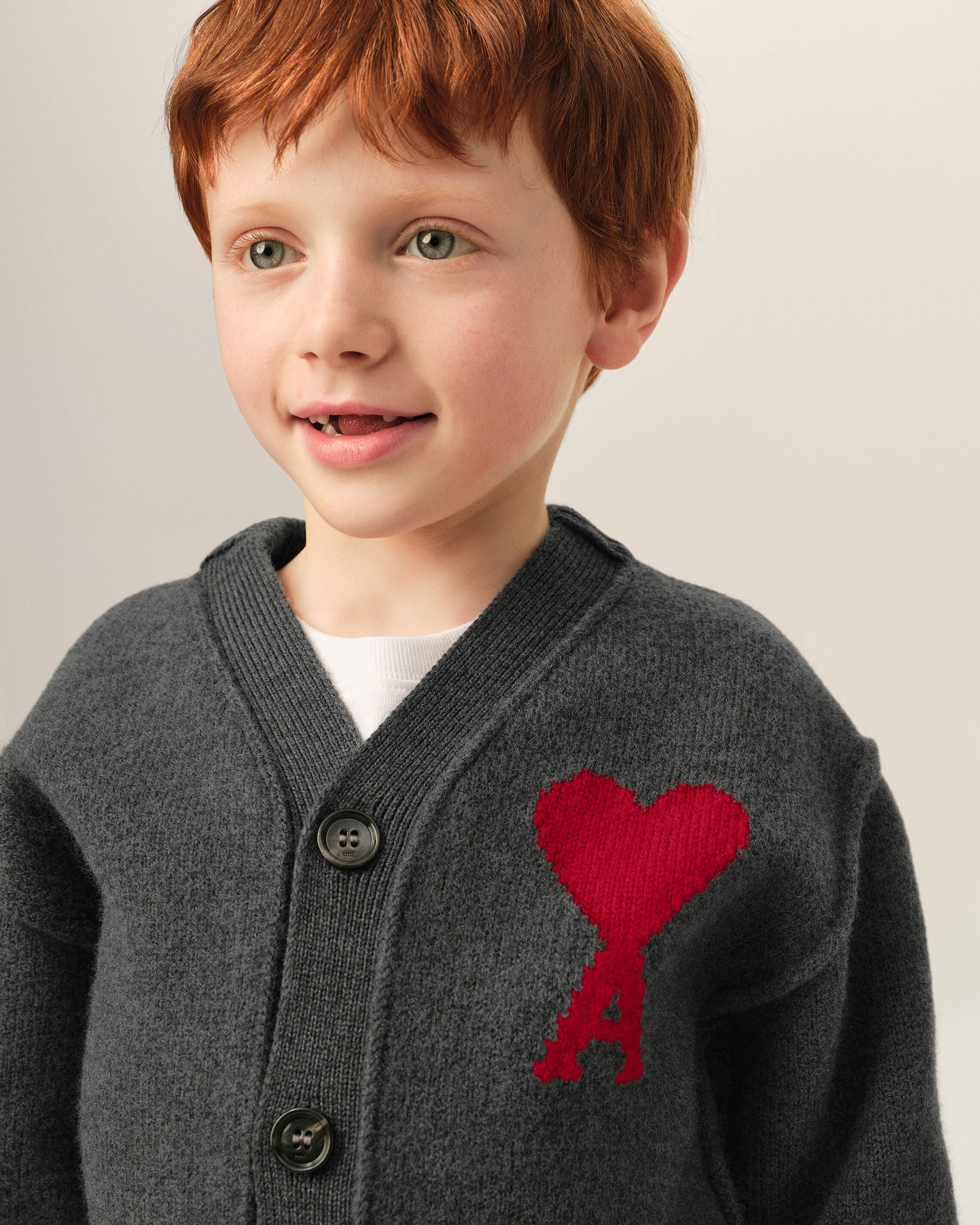 Cardigan gris en laine Ami de Coeur - 3