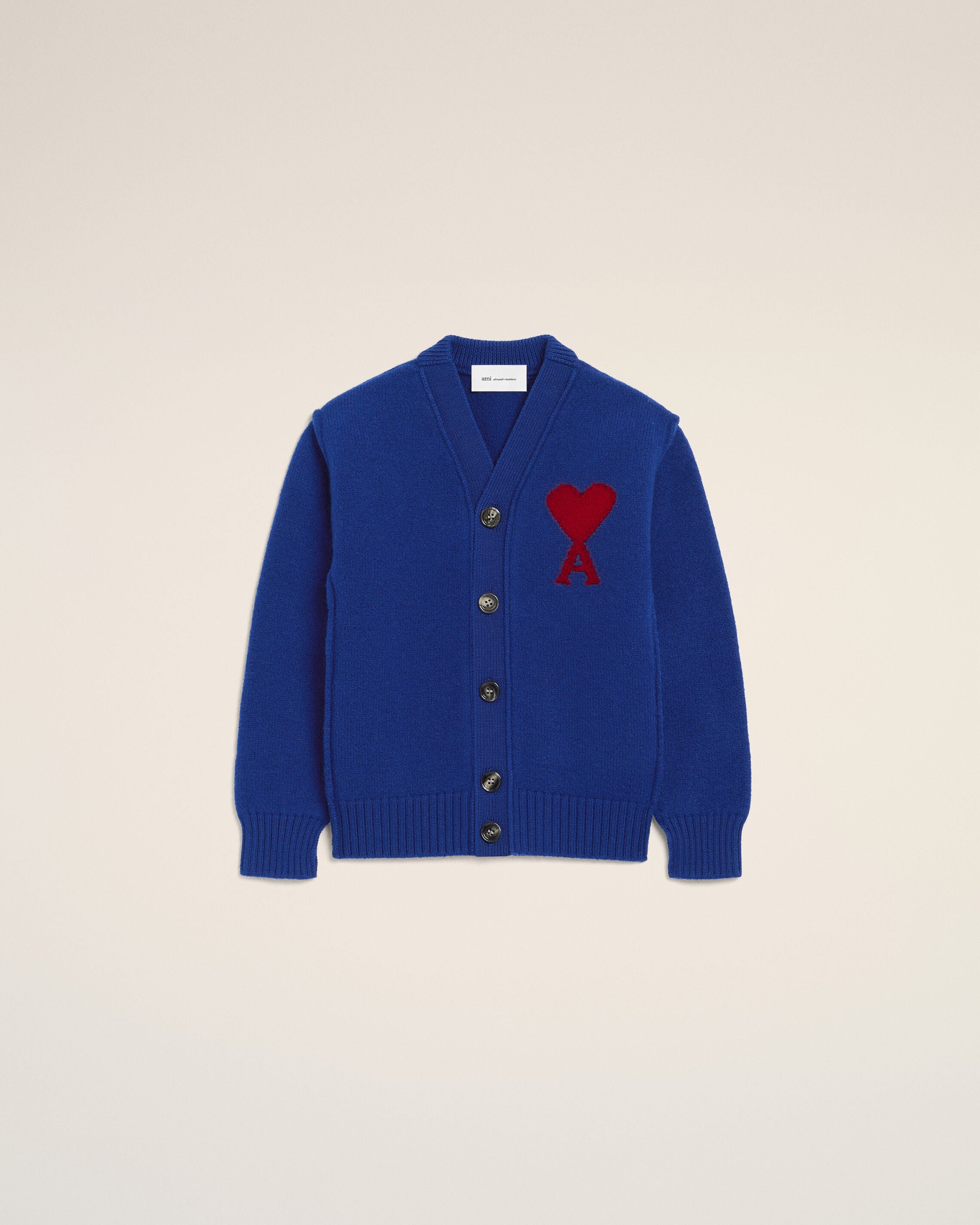 Cardigan bleu en laine Ami de Coeur - 1