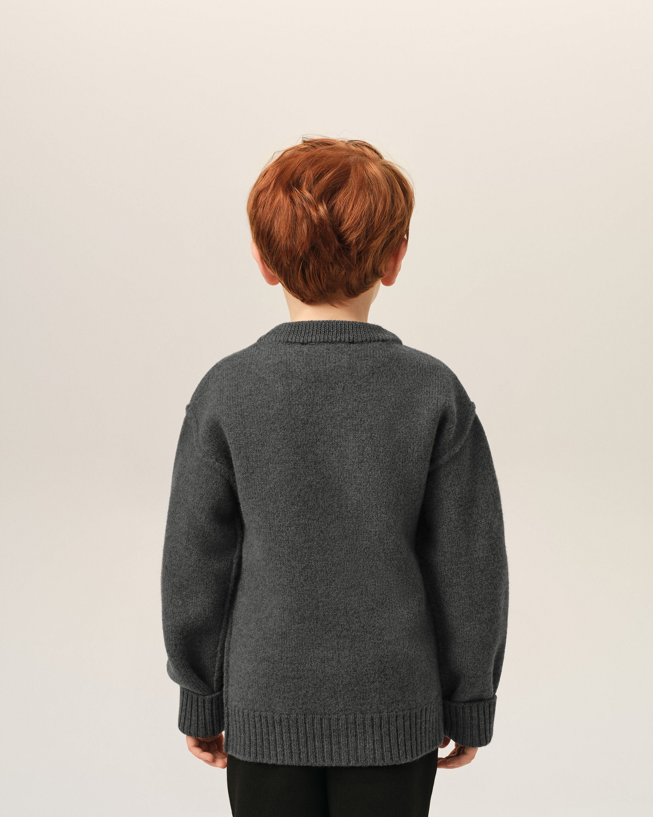 Cardigan gris en laine Ami de Coeur - 4