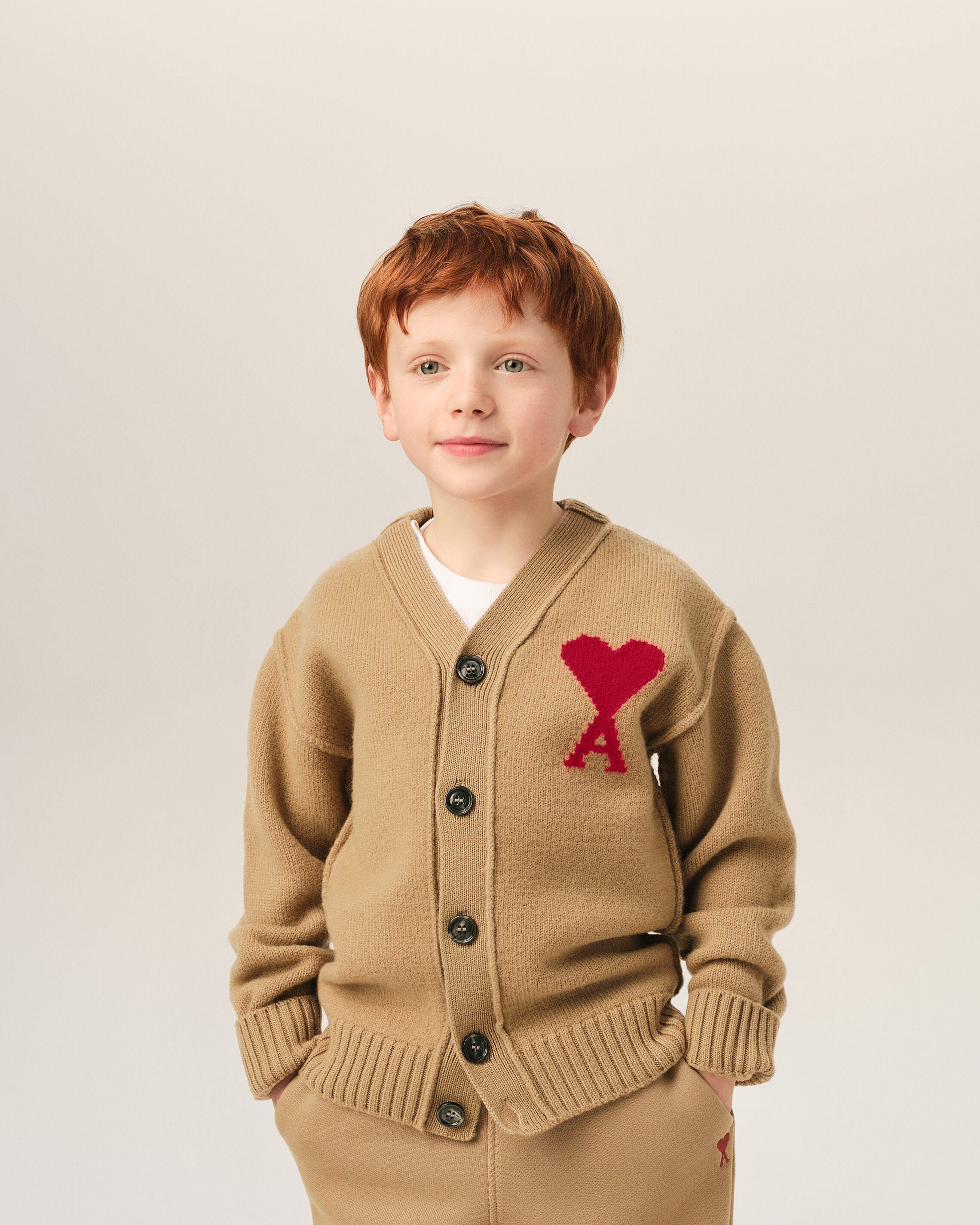 Cardigan marron en laine Ami de Coeur - 2