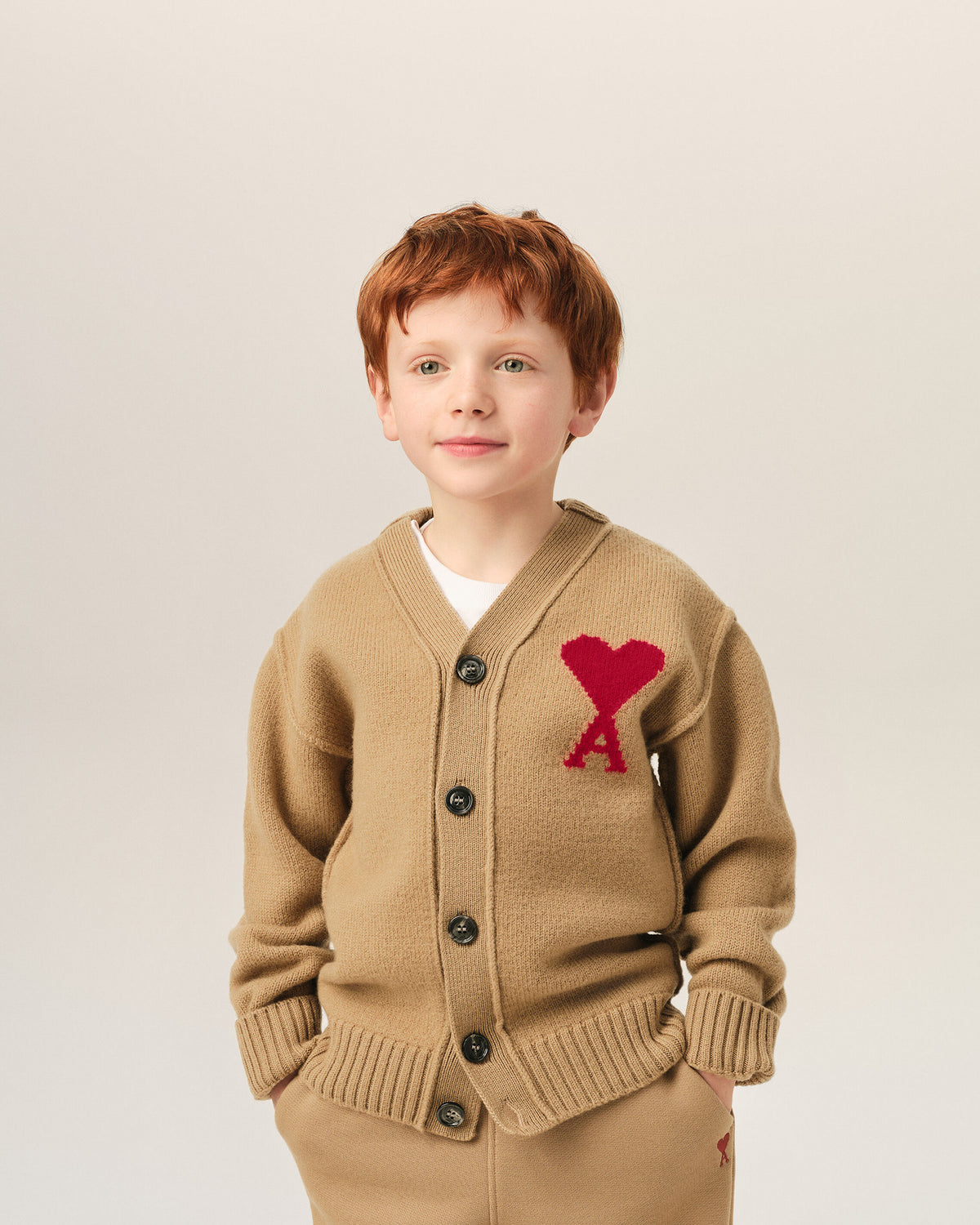 Cardigan marron en laine Ami de Coeur - 2