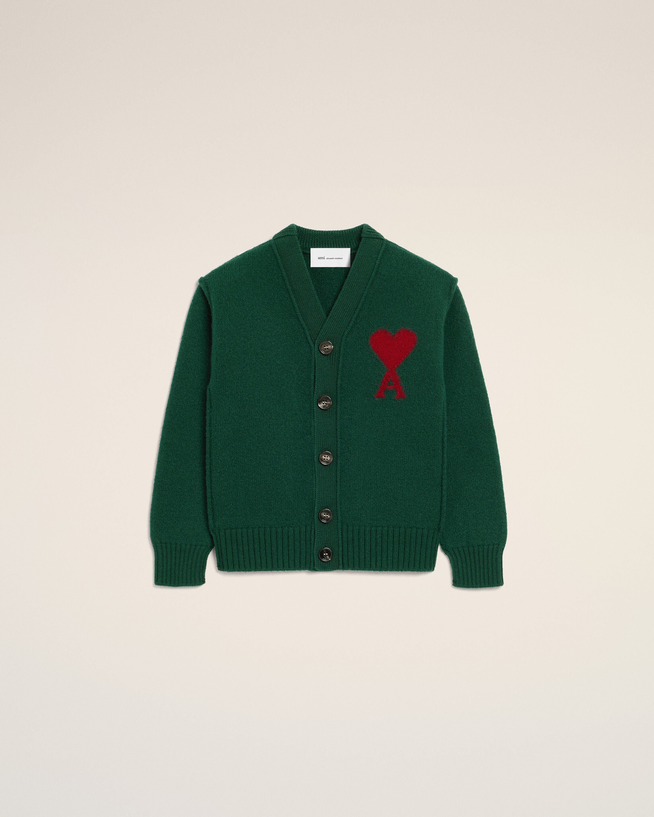 Cardigan vert en laine Ami de Coeur - 1
