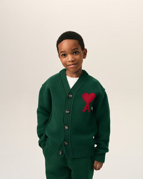 Cardigan vert en laine Ami de Coeur - Homme - 2 - AMI Paris - Ami Paris