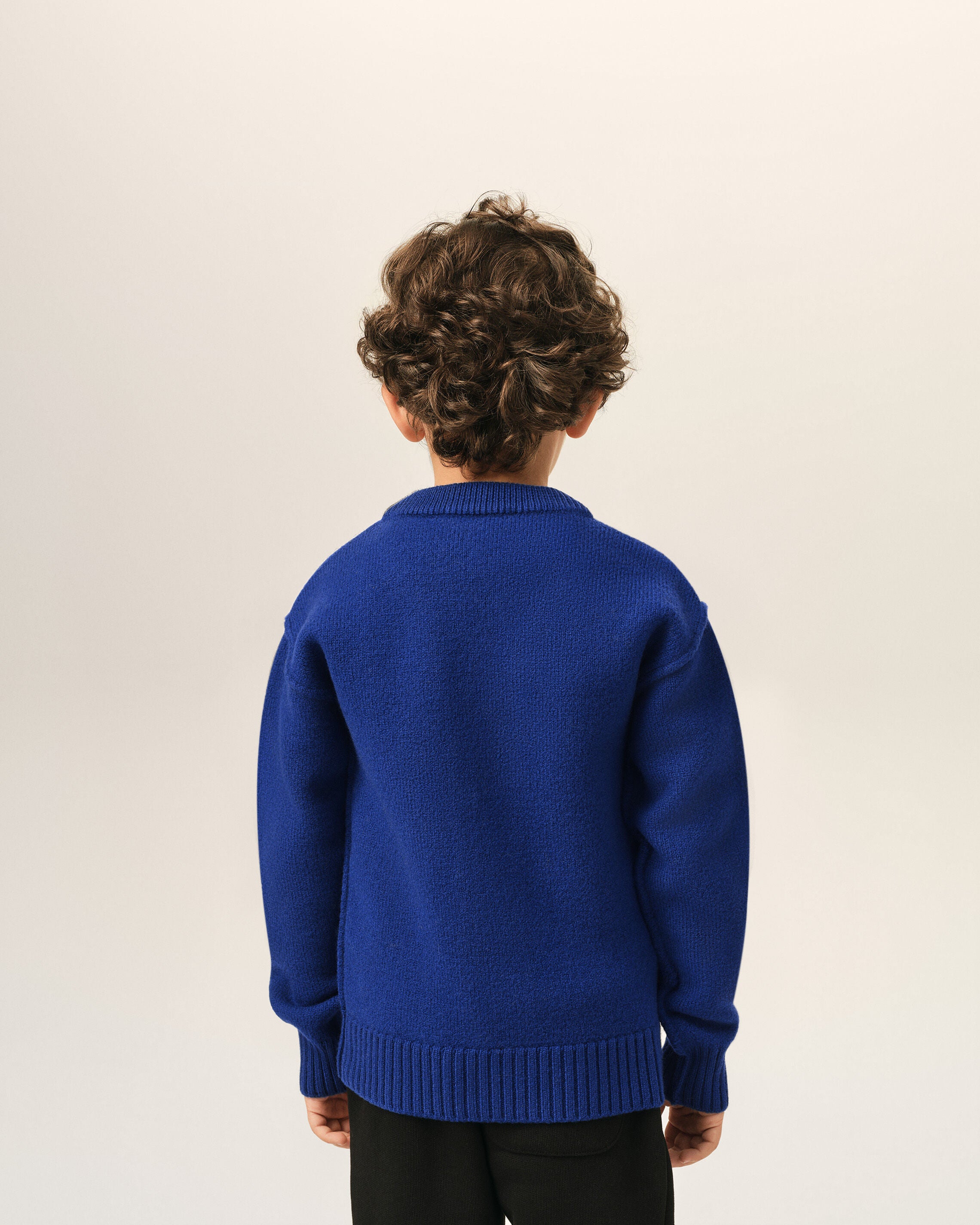 Cardigan bleu en laine Ami de Coeur - 4