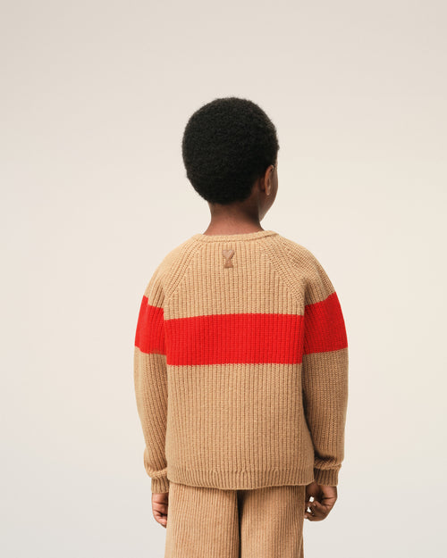 Brown Wool Round Collar Cross Stitch - 15 - Ami Paris