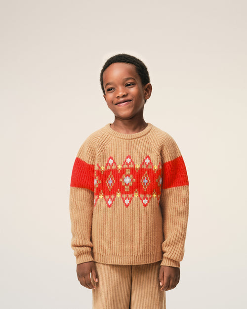 Brown Wool Round Collar Cross Stitch - 11 - Ami Paris