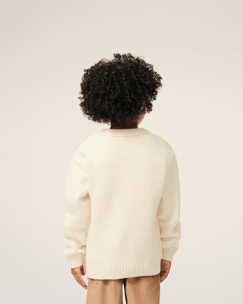 White Wool Ami De Coeur Crewneck Sweater - 14 - Ami Paris