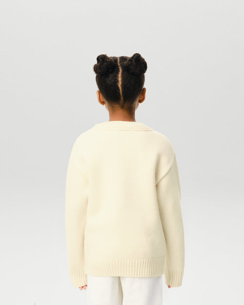 Jersey blanco de lana con parche Ami de Cœur - Mujer - 8 - AMI Paris - Ami Paris