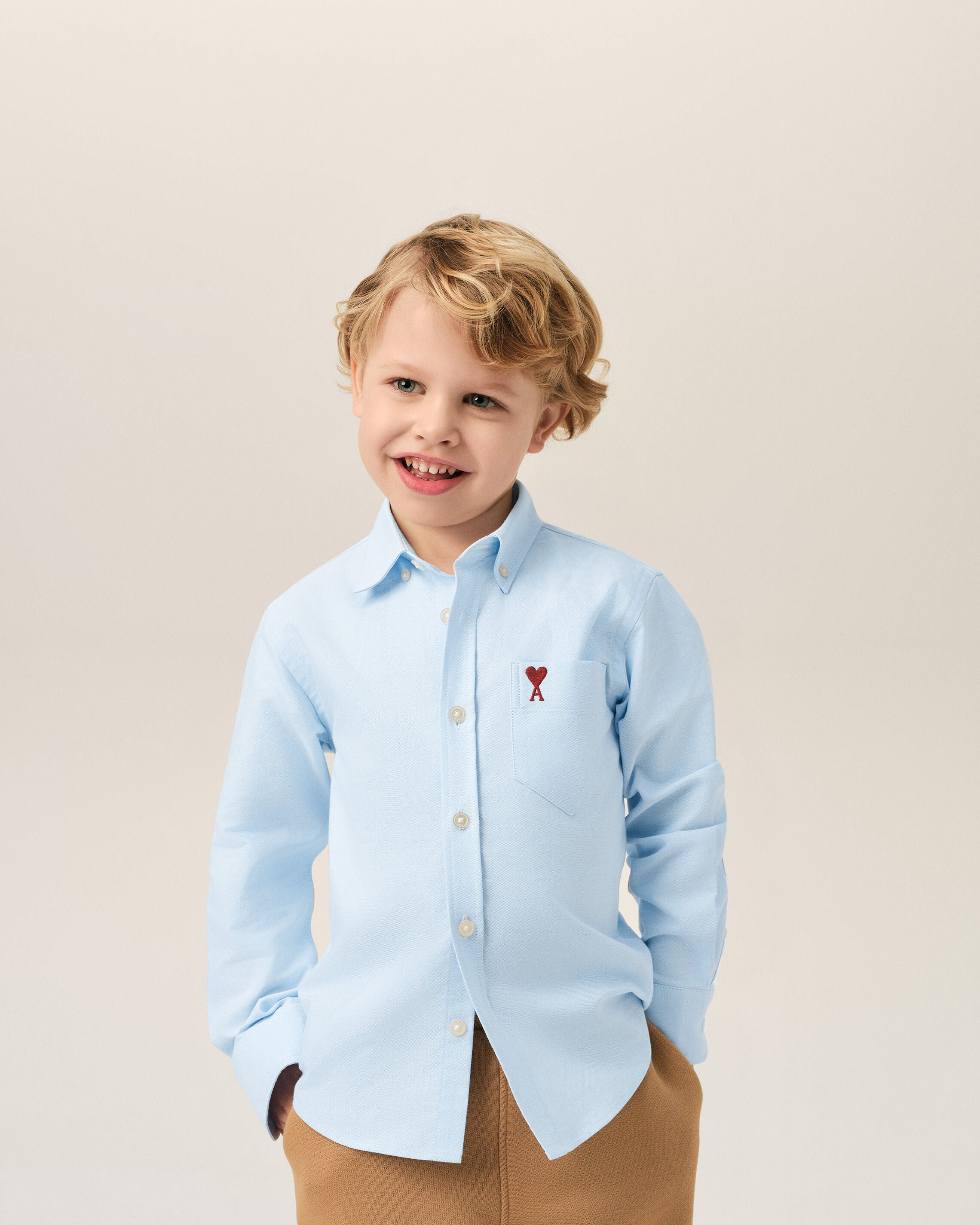Chemise bleue en coton Ami de Coeur - 2