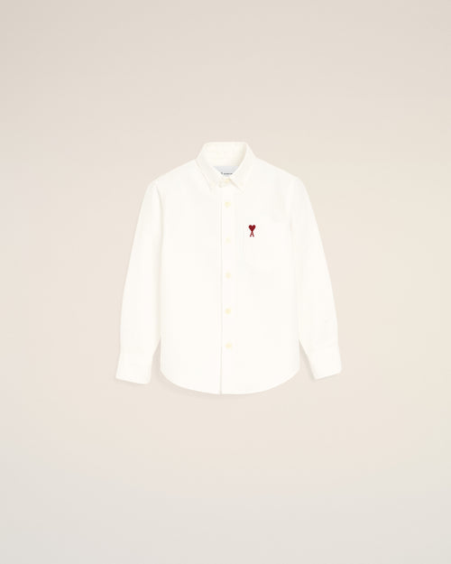 Chemise blanche en coton Ami de Coeur - BLANC NATUREL - Ami Paris