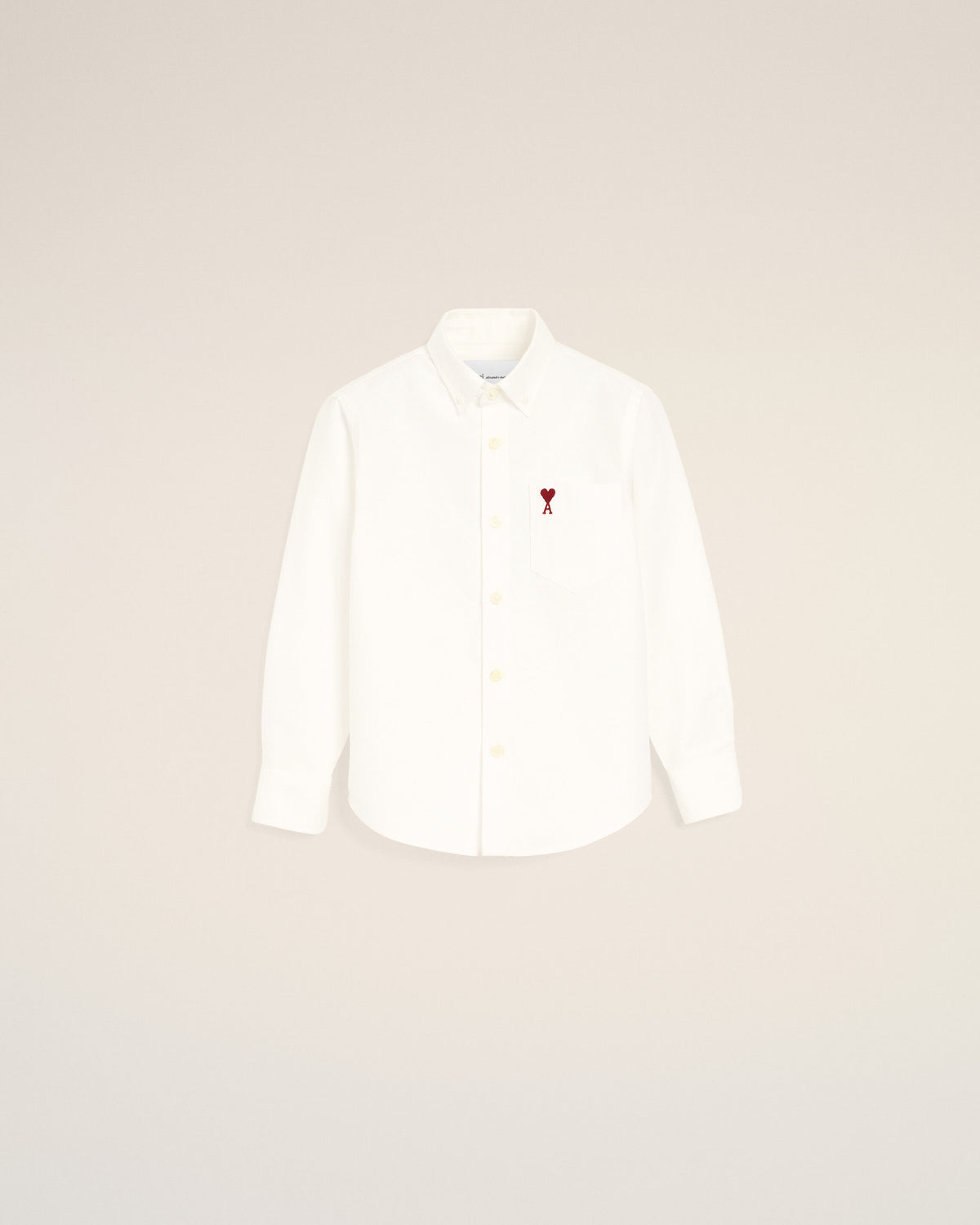 White cotton shirt with Ami de Coeur - 5