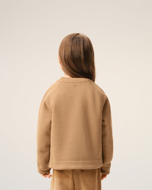 Brown Cotton Ami de Coeur Crewneck Sweatshirt - Man - 7 - AMI Paris - Ami Paris