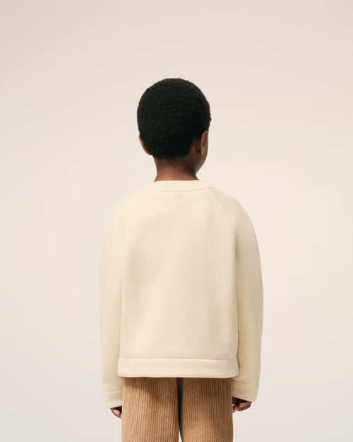 White Cotton Ami de Coeur Crewneck Sweatshirt - 6 - Ami Paris