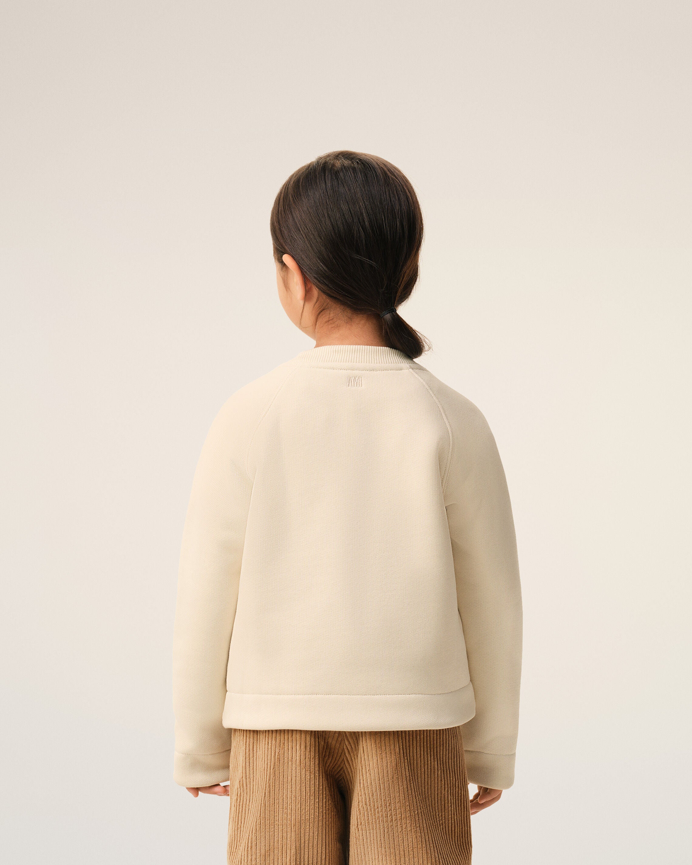 ホワイト コットン Ami De Coeur クルーネックスウェットシャツ