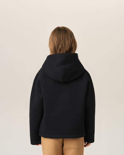 Hoodie noir en coton Ami de Coeur - Femme - 8 - AMI Paris - Ami Paris