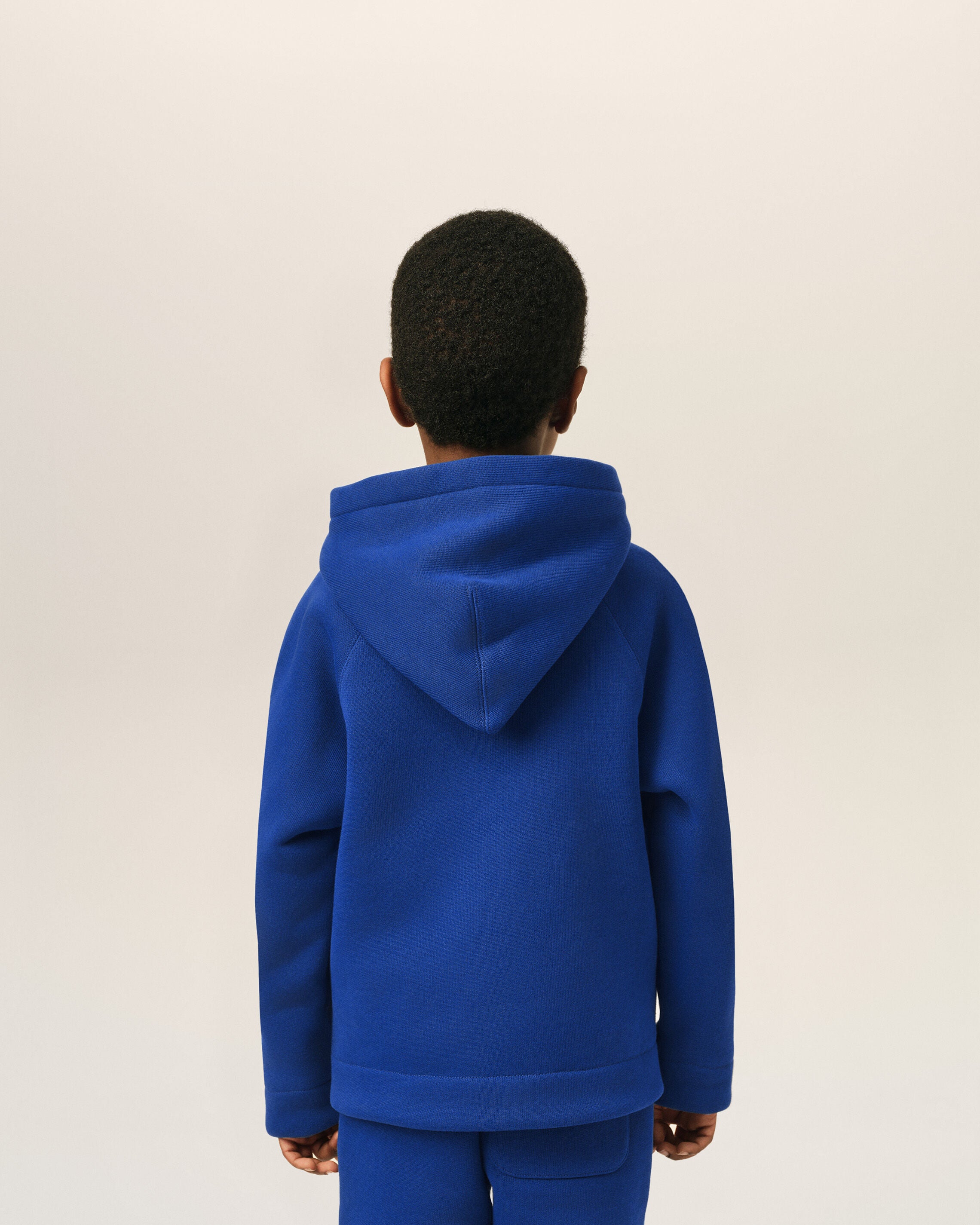 Blue cotton hoodie with Ami de Coeur - 4