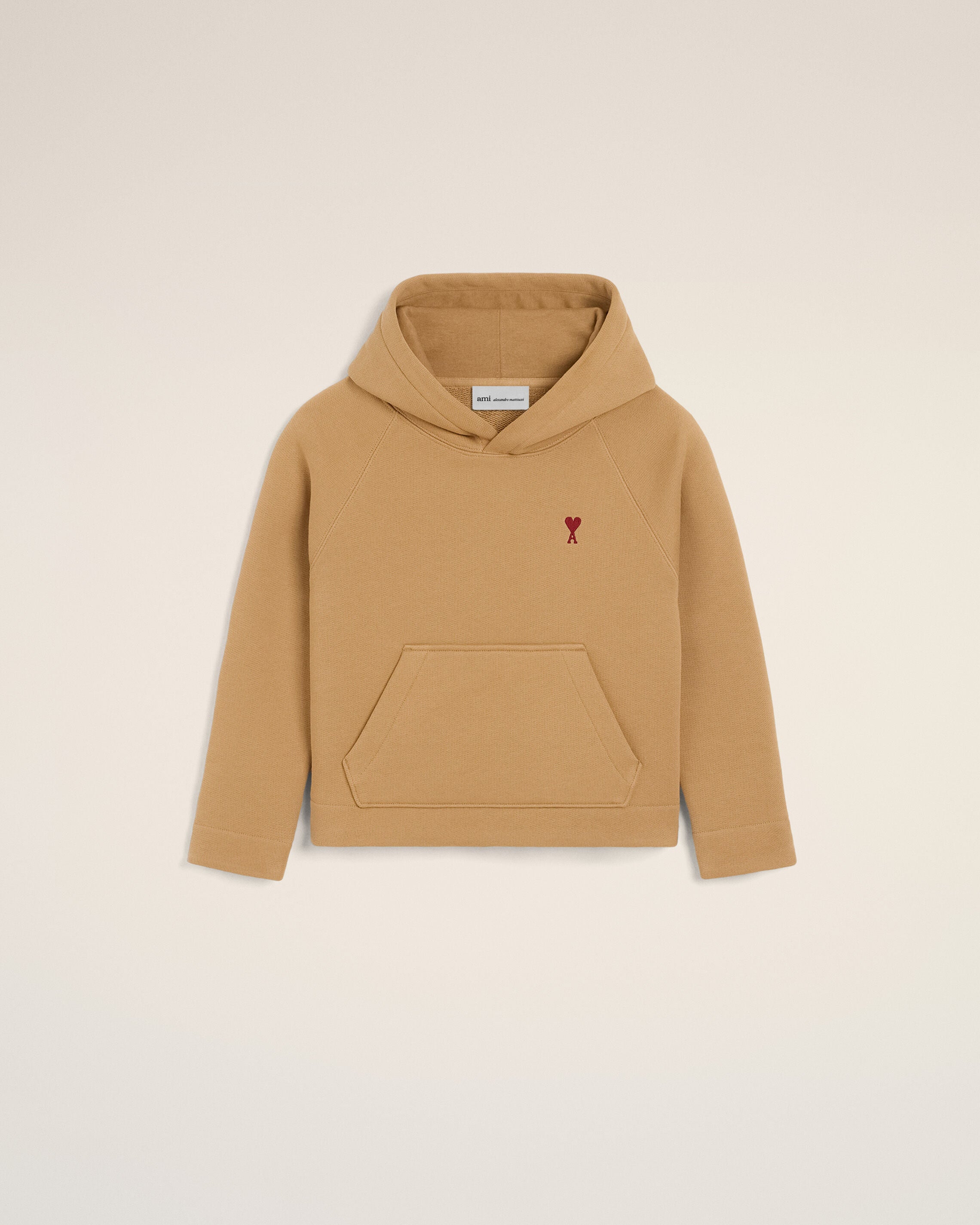 Brown cotton hoodie with Ami de Coeur - 5
