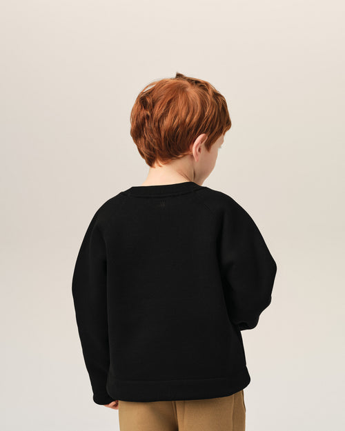 Black cotton sweatshirt with Ami de Coeur - Man - 4 - AMI Paris - Ami Paris