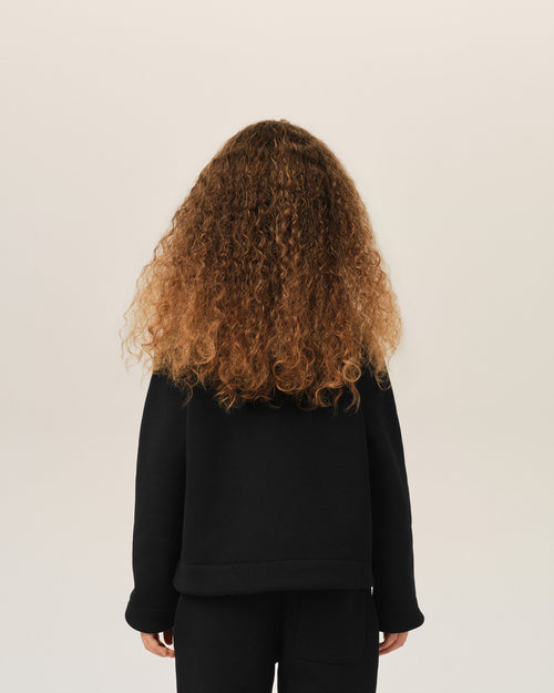 Black cotton sweatshirt with Ami de Coeur - Woman - 8 - AMI Paris - Ami Paris