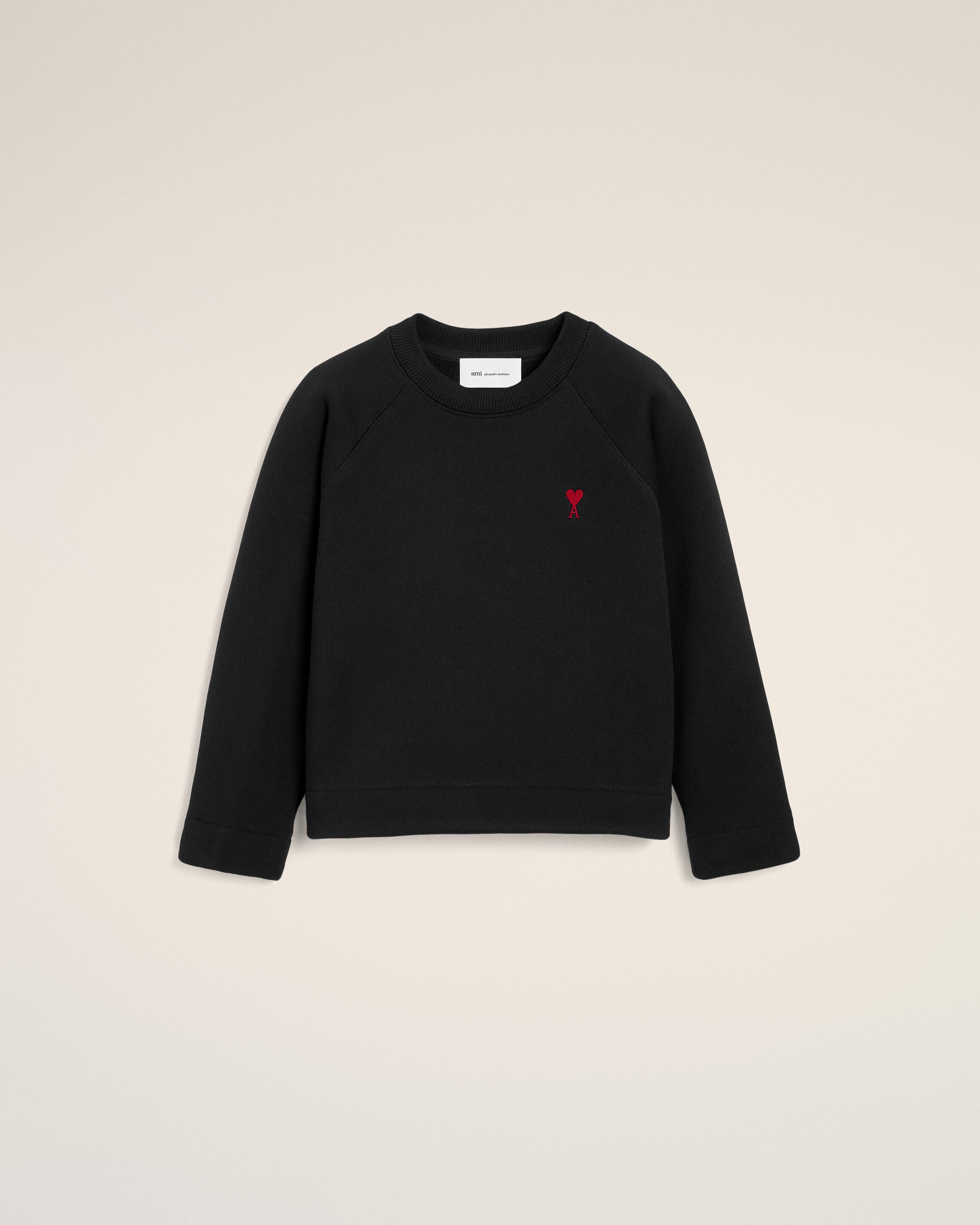 Black cotton sweatshirt with Ami de Coeur - 1