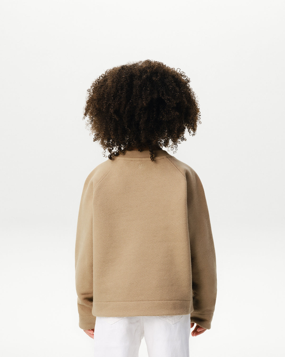Beige cotton sweatshirt with Ami de Coeur patch - 8