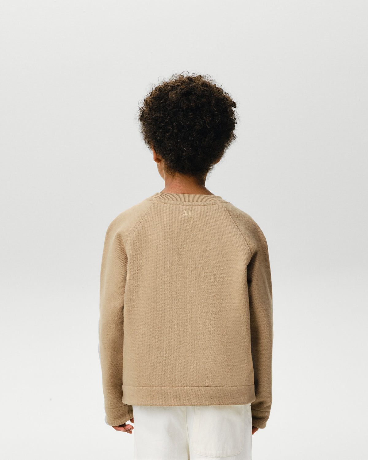 Beige cotton sweatshirt with Ami de Coeur patch - 4