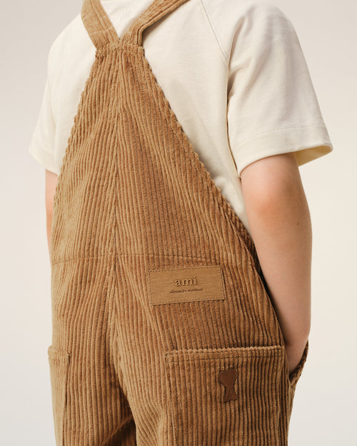 Mono de trabajo de pana de algodón marrón - 11 - Ami Paris