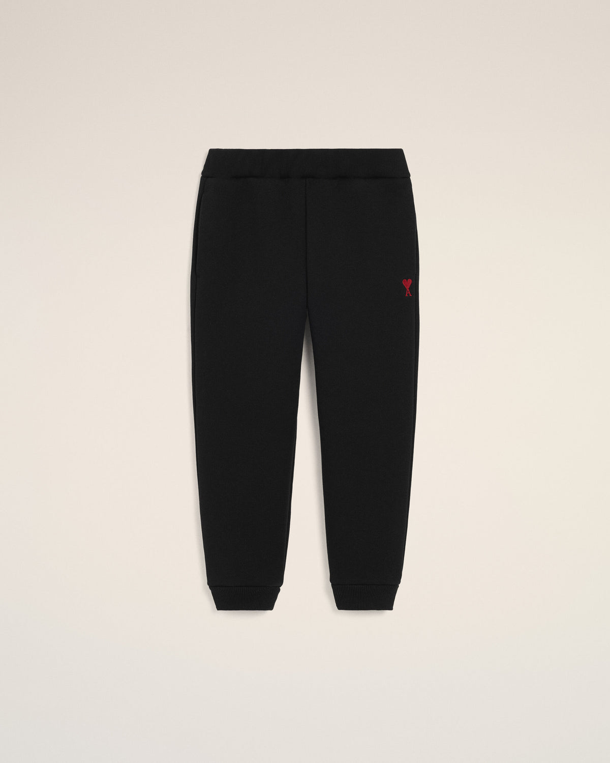Black cotton track pants with Ami de Coeur - 5