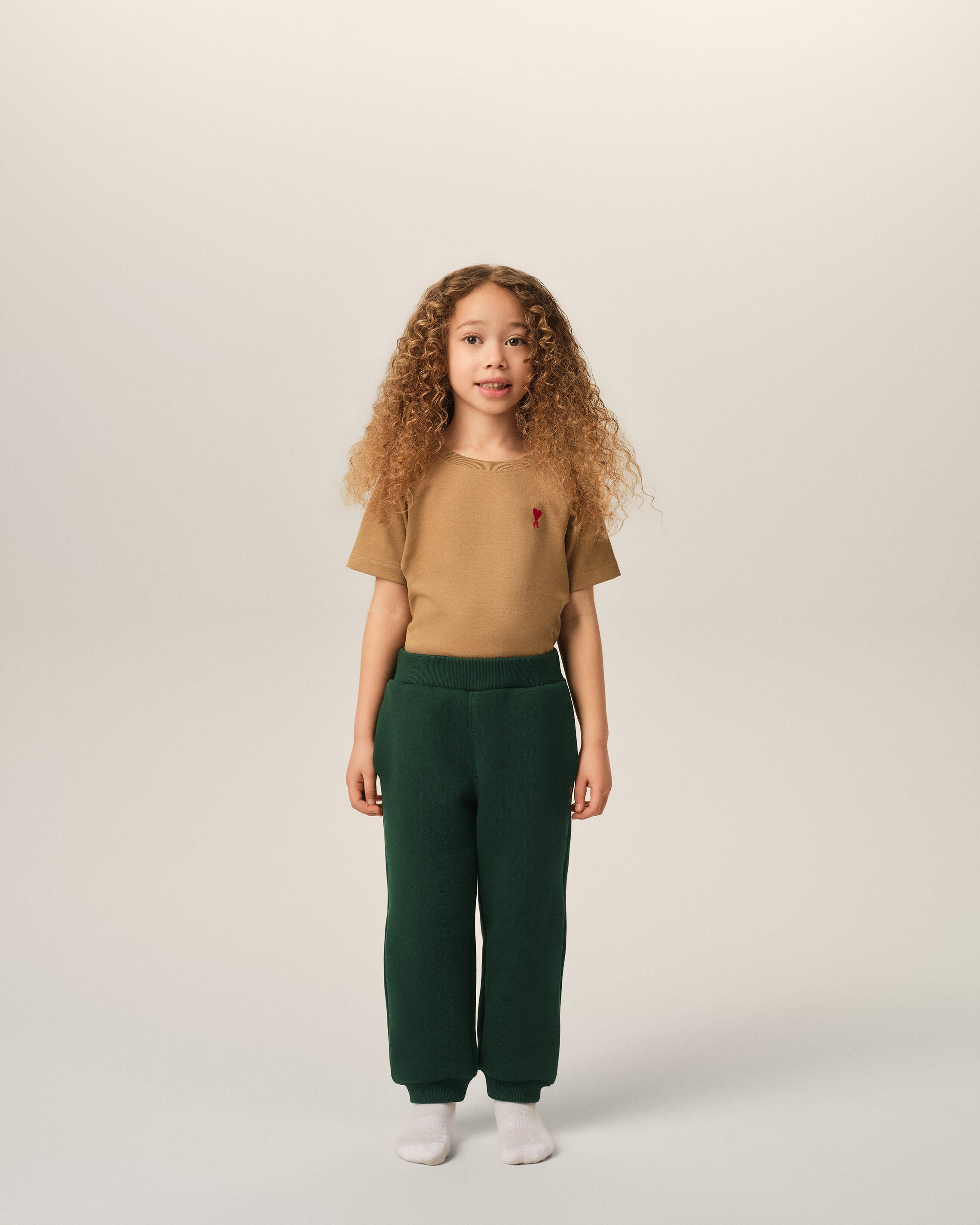 Green cotton track pants with Ami de Coeur - 6