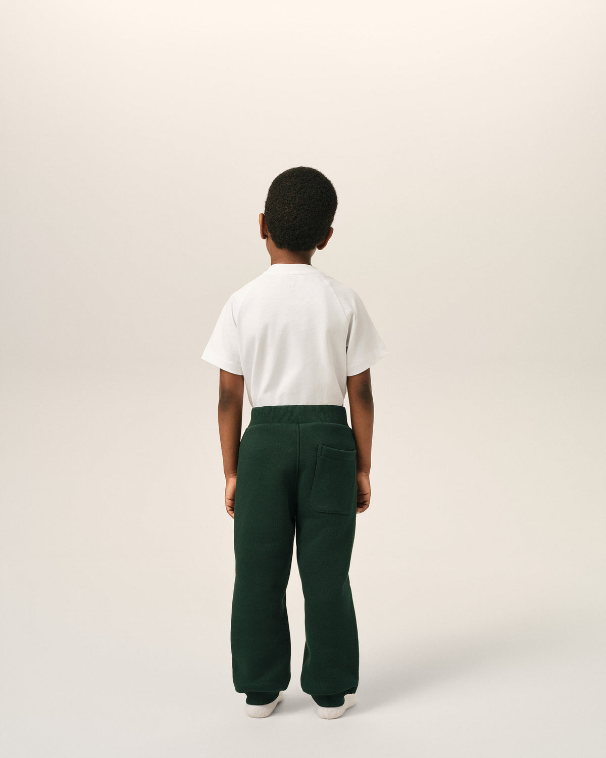 Green cotton track pants with Ami de Coeur - 4