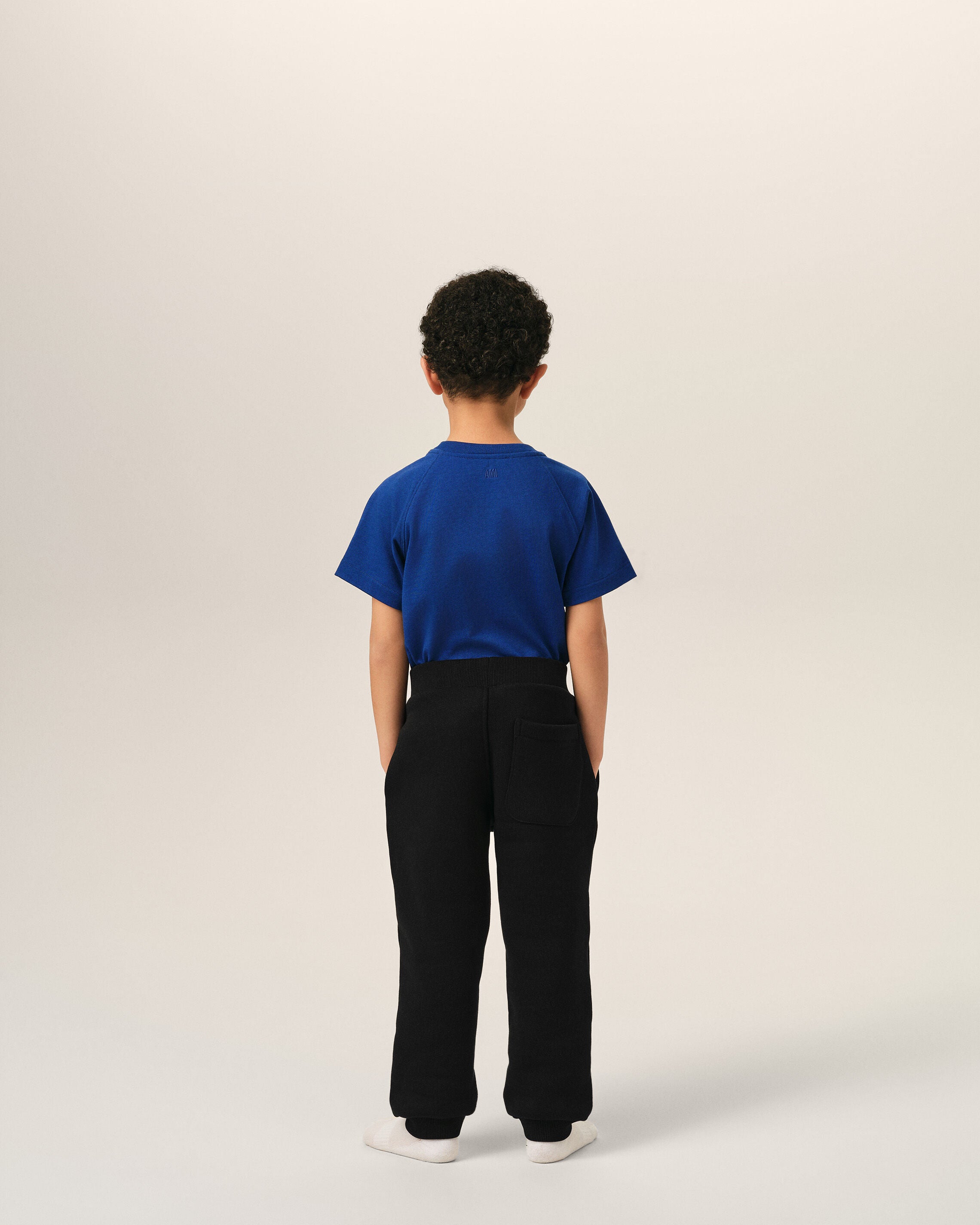 Black cotton track pants with Ami de Coeur - 4
