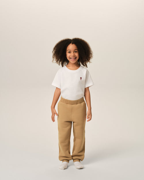 Brown cotton track pants with Ami de Coeur - Woman - 6 - AMI Paris - Ami Paris