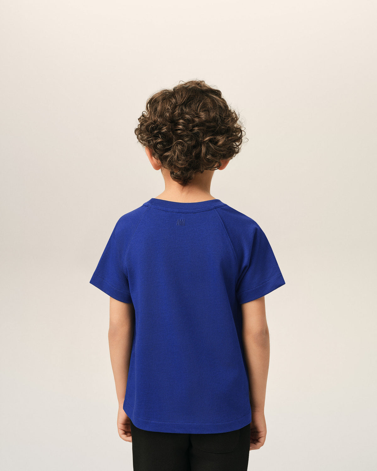 Blue cotton t-shirt with Ami de Coeur - 4