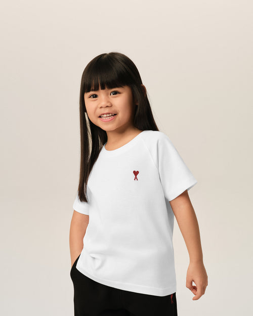 White cotton t-shirt with Ami de Coeur - Woman - 6 - AMI Paris - Ami Paris