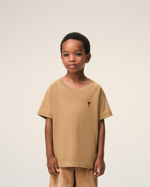 Brown Cotton Ami De Coeur T-shirt - 10 - Ami Paris