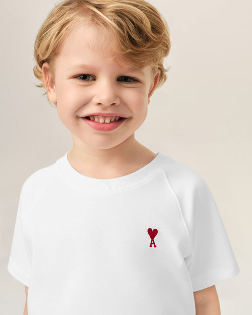 White cotton t-shirt with Ami de Coeur - Man - 3 - AMI Paris - Ami Paris