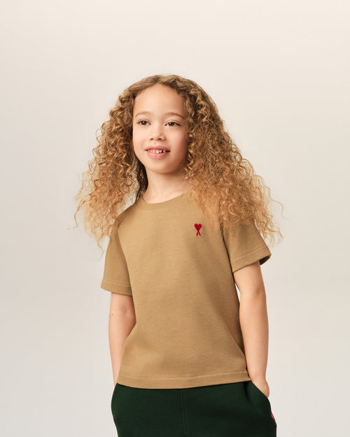 Brown Cotton Ami De Coeur T-shirt - Woman - 6 - AMI Paris - Ami Paris