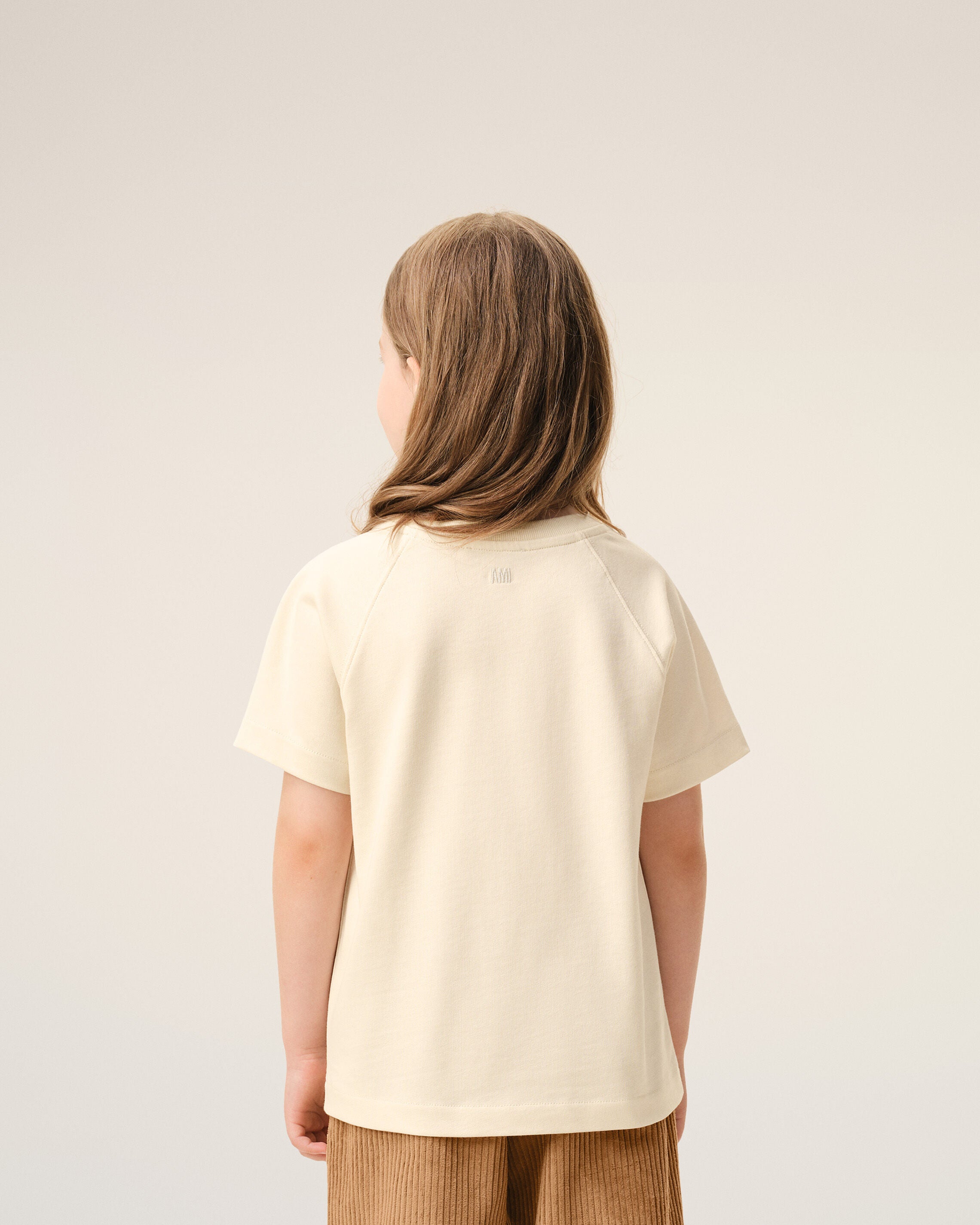 ホワイト コットン Ami De Coeur Tシャツ アイボリー | AMI PARIS