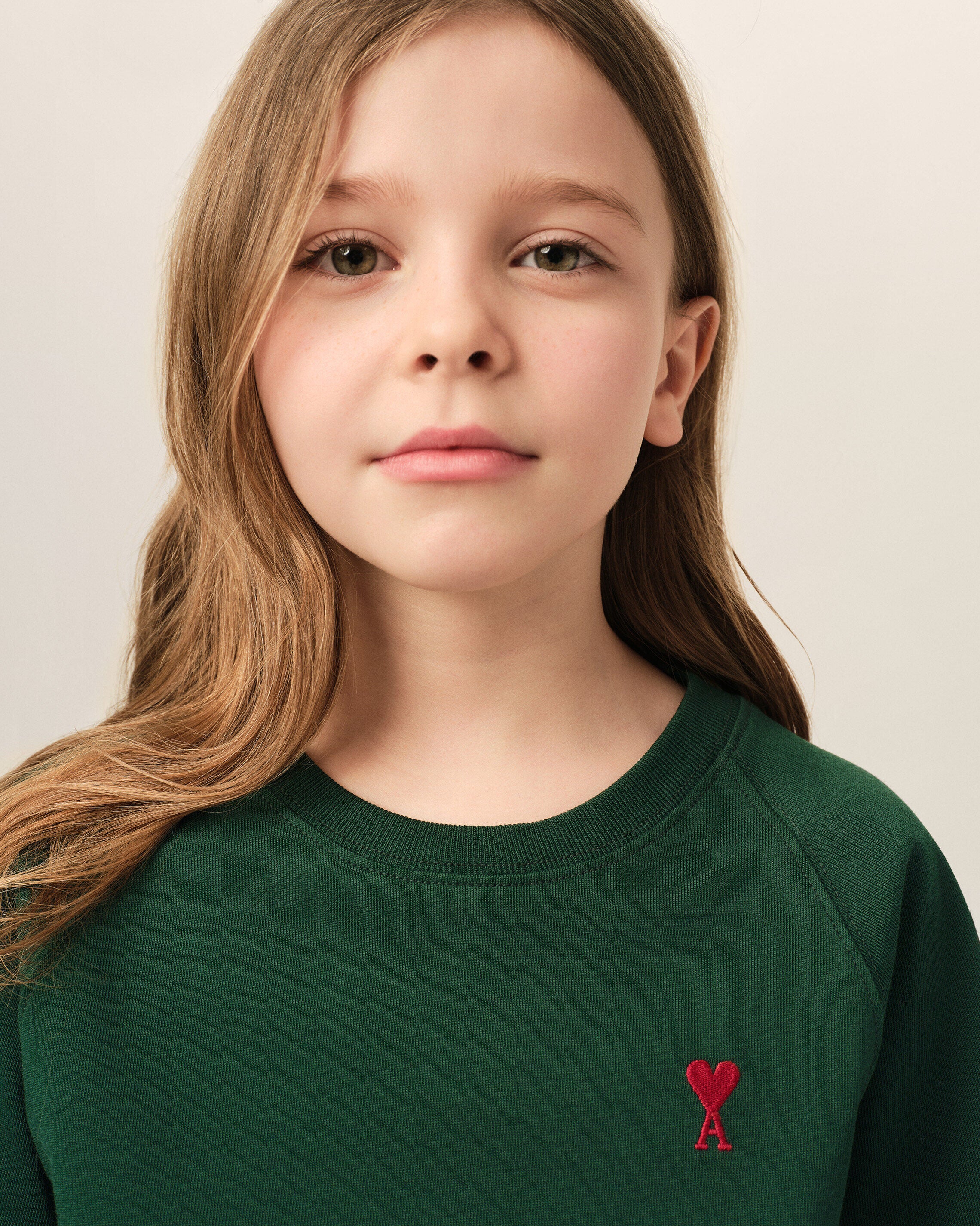 Green cotton t-shirt with Ami de Coeur - 7