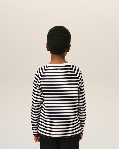 T-shirt marinière noire et blanc en coton Ami de Coeur - Homme - 4 - AMI Paris - Ami Paris