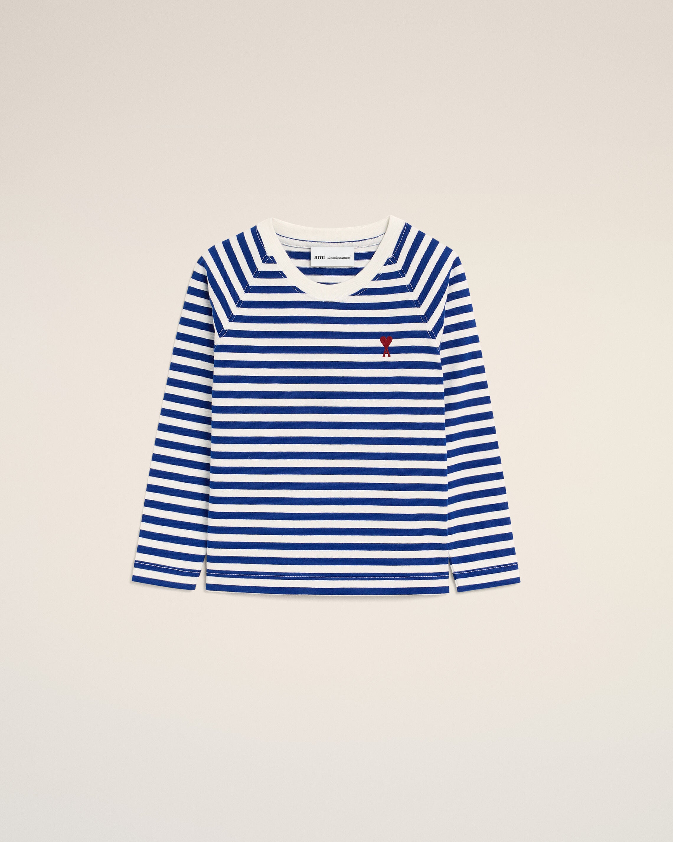 T-shirt marinière bleu et blanc en coton Ami de Coeur - 1