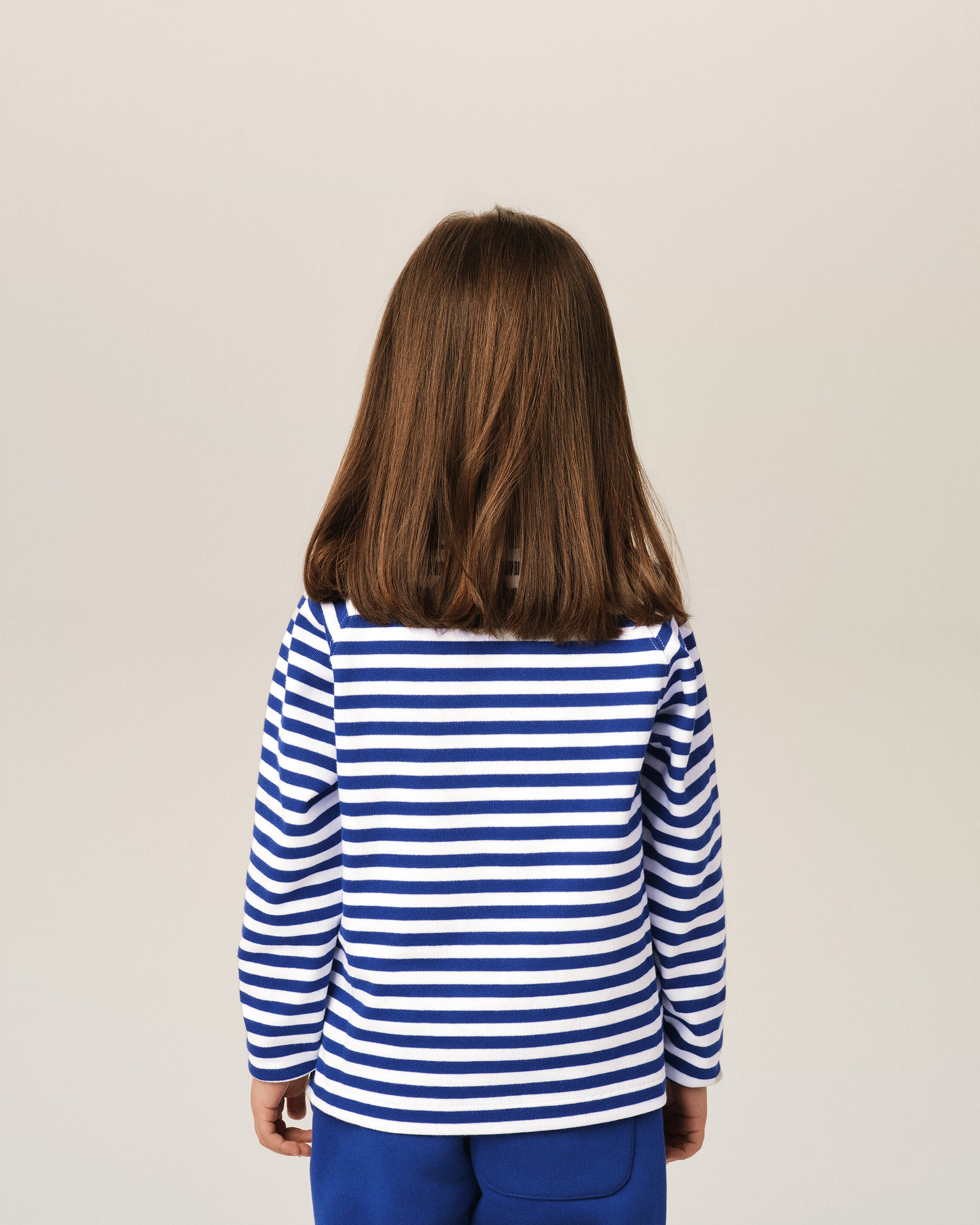 Blue and white mariniere cotton t-shirt with Ami de Coeur - 8