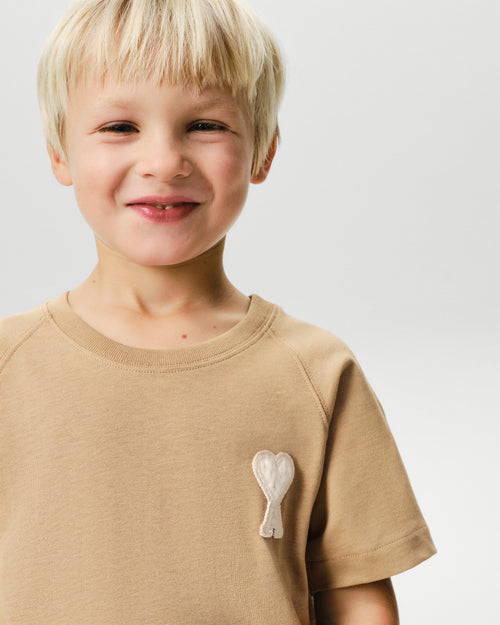 T-shirt beige en coton patch Ami de Coeur - Homme - 3 - AMI Paris - Ami Paris