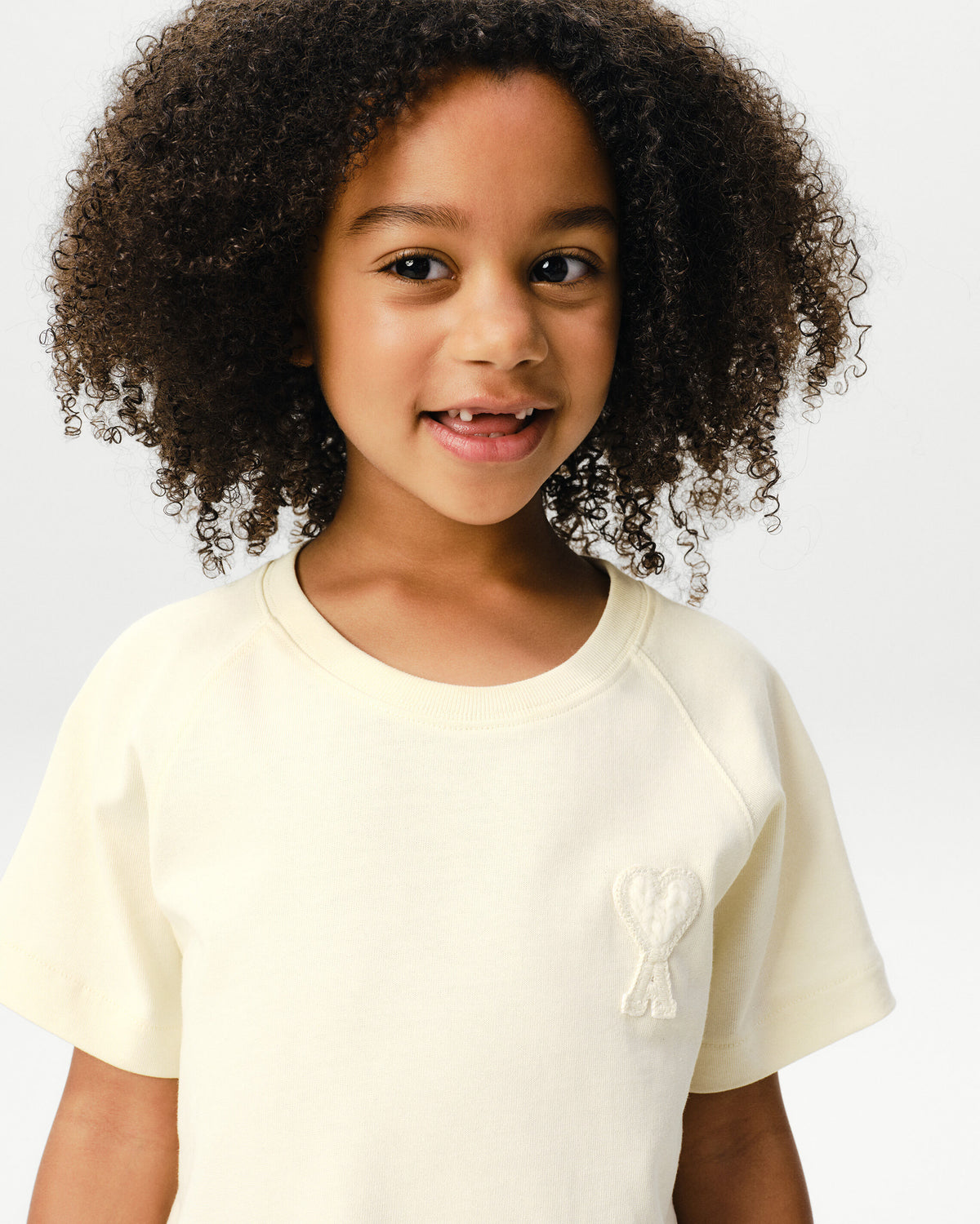 White cotton t-shirt Ami de Coeur patch - 7