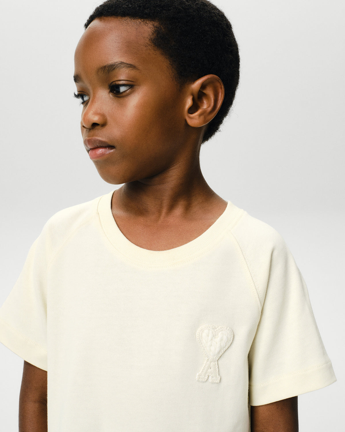 White cotton t-shirt Ami de Coeur patch - 3