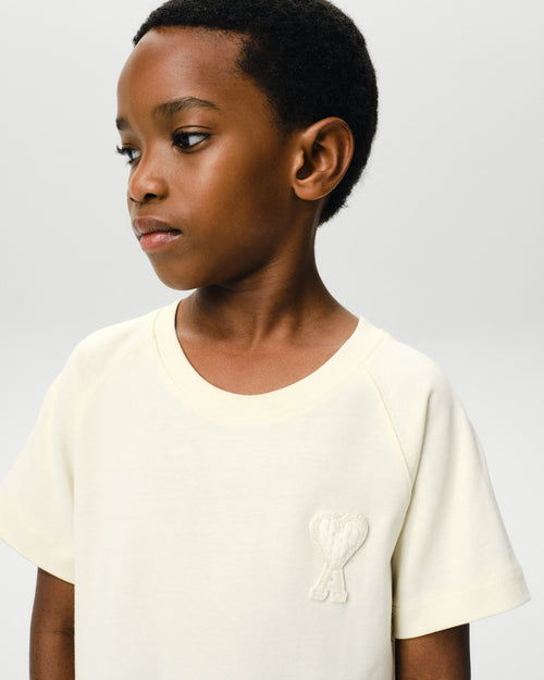 White cotton t-shirt Ami de Coeur patch - Man - 3 - AMI Paris - Ami Paris