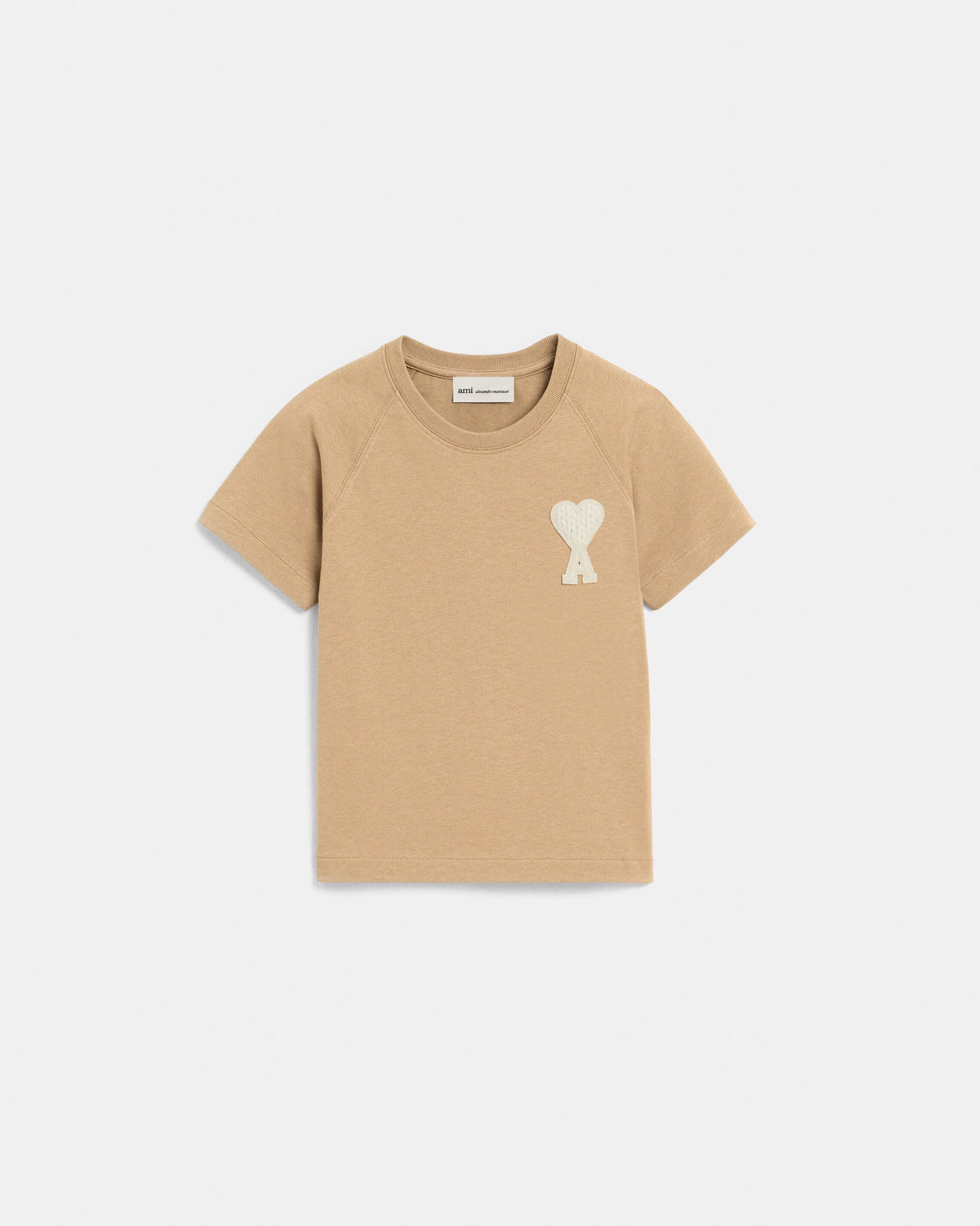 T-shirt beige en coton patch Ami de Coeur - 1