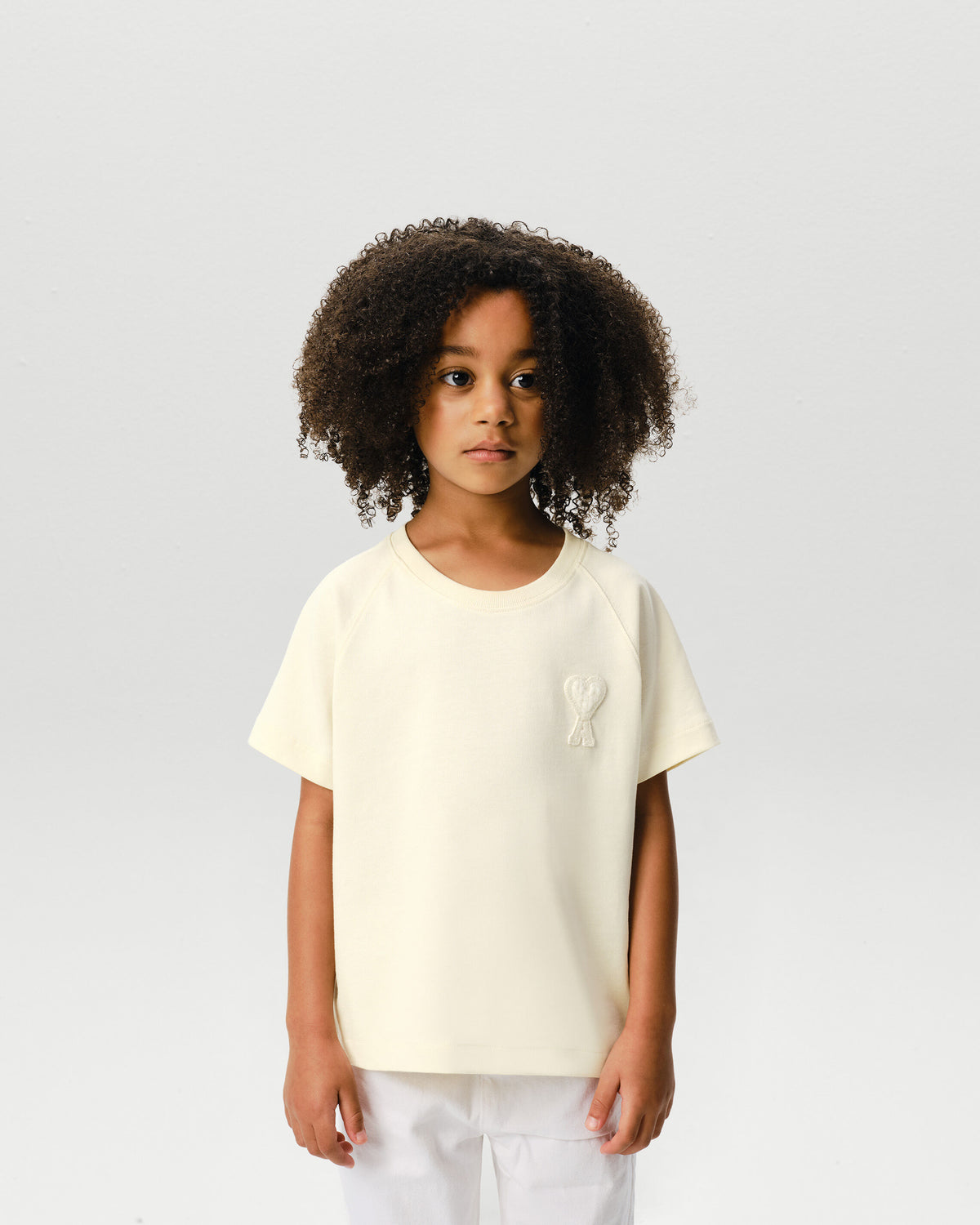 White cotton t-shirt Ami de Coeur patch - 6