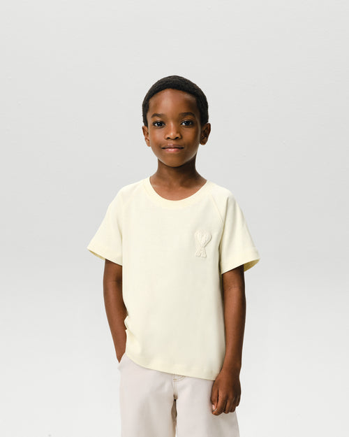White cotton t-shirt Ami de Coeur patch - Man - 2 - AMI Paris - Ami Paris
